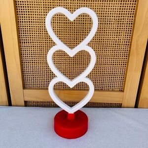Neon Tabletop Heart Sign